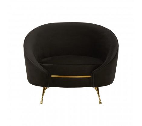 Black accent chair with deals gold legs