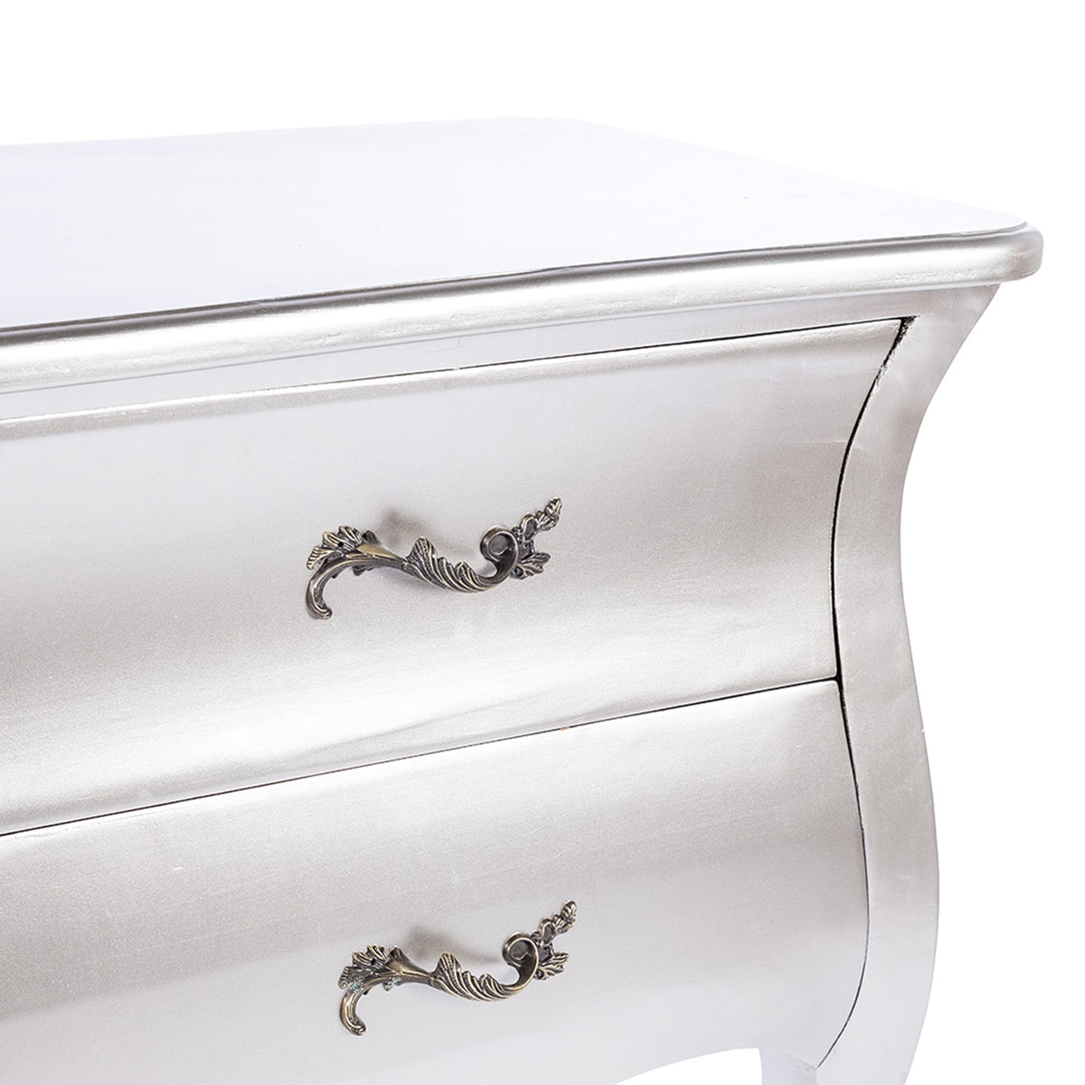 Silver Bombe Chest of Drawers Chic Furnishings Ltd