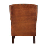 Brown Buttoned Armchair