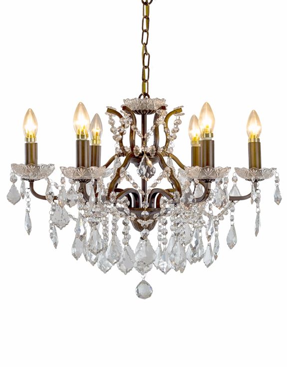 Bronze Glass Chandelier