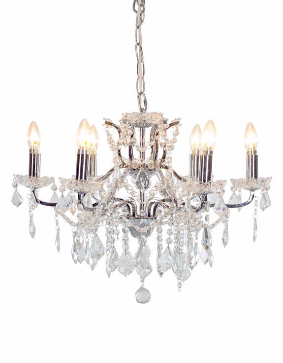 Chrome Glass Chandelier