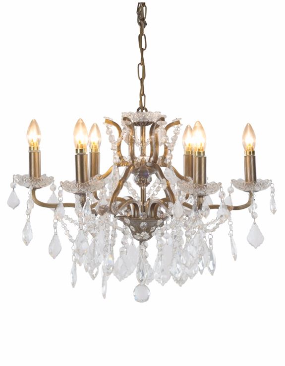 Gold Glass Chandelier