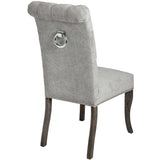 Silver Dining Chair with Ring Pull