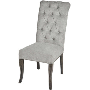 Silver Dining Chair with Ring Pull