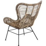 Rattan Wing Chair