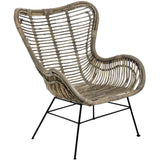 Rattan Wing Chair