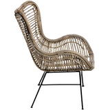 Rattan Wing Chair