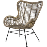 Rattan Wing Chair