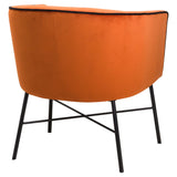 Orange Velvet Tub Chair