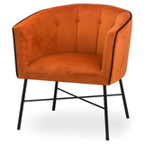 Orange Velvet Tub Chair