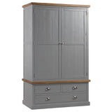 Grey Wooden Wardrobe