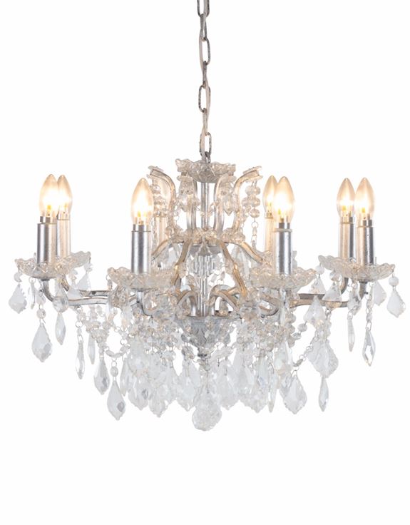 Silver Leaf Chandelier