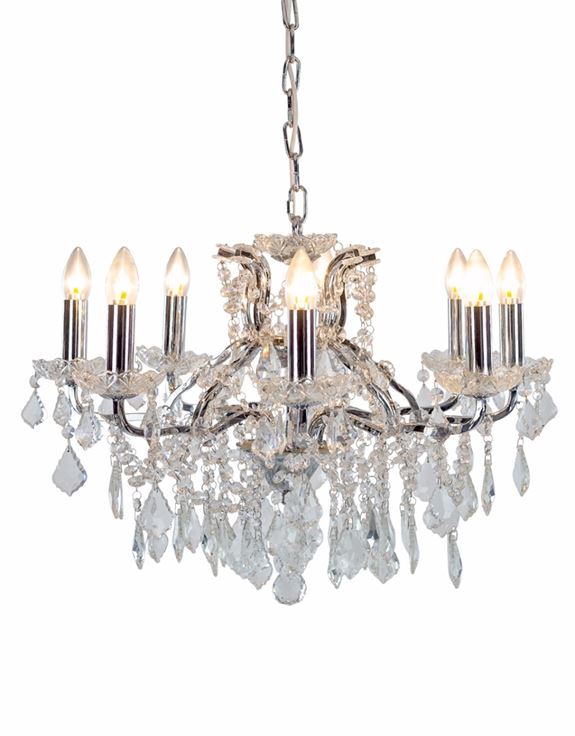 Chrome Glass Chandelier