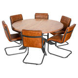 Large Round Wooden Dining Table