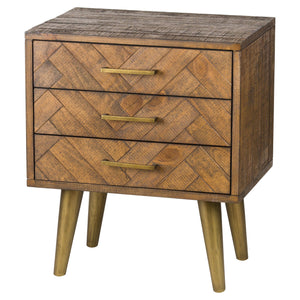 Three Drawer Bedside Cabinet