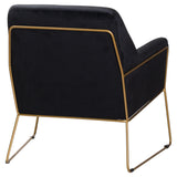 Black Velvet Occasional Chair