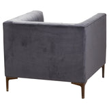 Grey Velvet Armchair