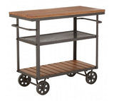 Industrial Wooden Drinks Trolley