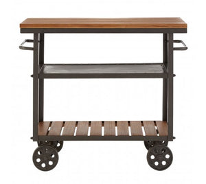 Industrial Wooden Drinks Trolley