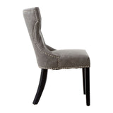 Grey Faux Leather Dining Chair