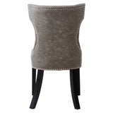 Grey Faux Leather Dining Chair