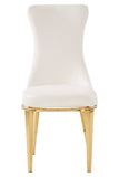 White & Gold Dining Chair