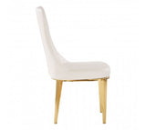 White & Gold Dining Chair