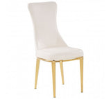 White & Gold Dining Chair