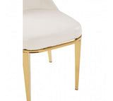 White & Gold Dining Chair