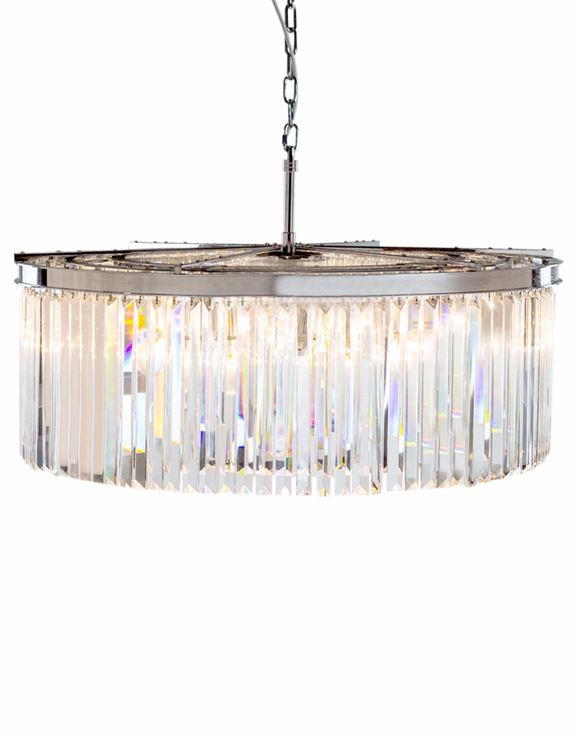 Chrome Drop Round Chandelier