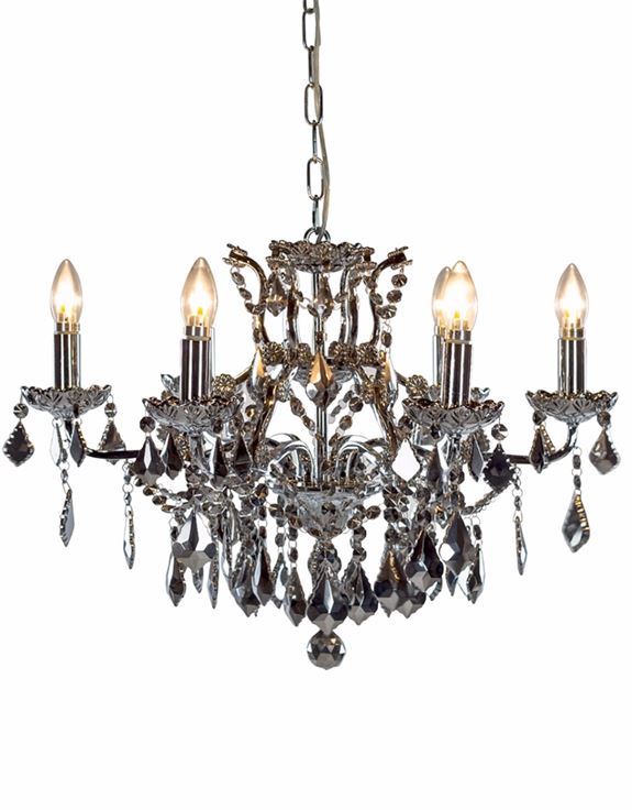 Chandelier with Chromed Crystals