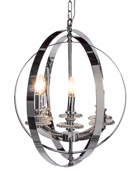 Chrome Sphere Chandelier