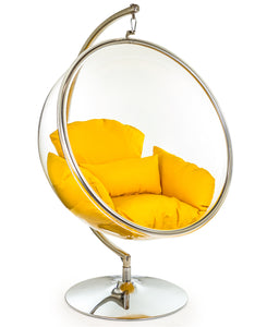 Retro Hanging Bubble Chair on Steel Base