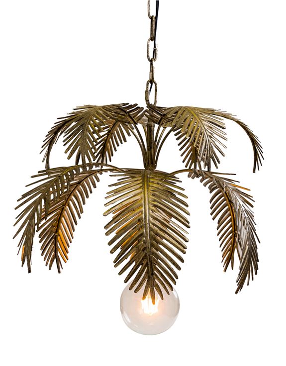 Gold Fern Leaf Chandelier Pendant