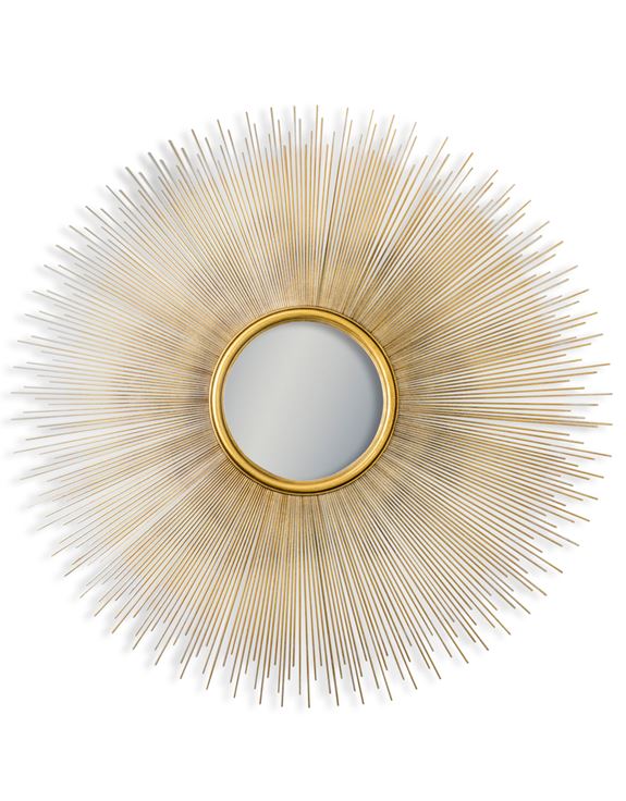 Gold Sunburst Convex Wall Mirror