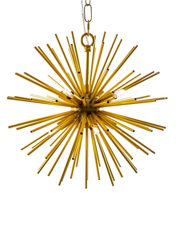 Gold/Brass Spiked Ceiling Pendant