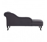 Grey Linen Chaise Longue