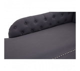 Grey Linen Chaise Longue