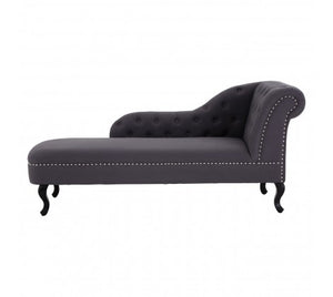 Grey Linen Chaise Longue