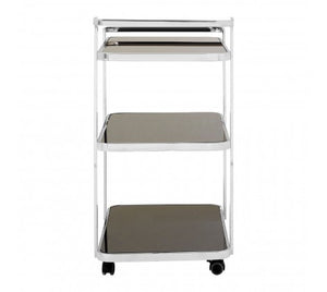 Glass & Chrome Drinks Trolley