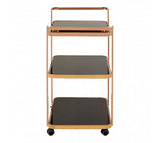 Rose Gold Finish Drinks Trolley