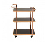 Rose Gold Finish Drinks Trolley