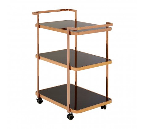 Rose Gold Finish Drinks Trolley