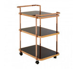 Rose Gold Finish Drinks Trolley