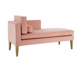 Pink Velvet Chaise Longue