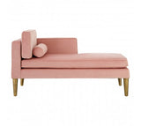 Pink Velvet Chaise Longue