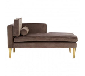 Grey Velvet Chaise Longue