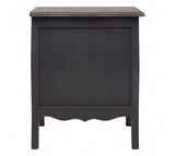 Three Drawer Grey Bedside Cabinet