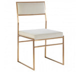 White & Gold Dining Chair