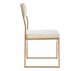 White & Gold Dining Chair